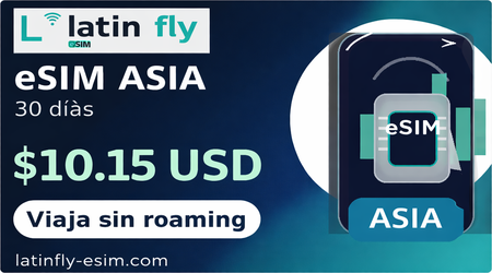 eSIM Asia 5GB por 30 días por solo $10.15 USD