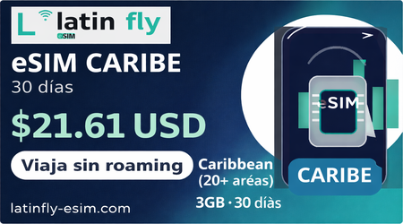 LatinFly eSIM Caribe 3GB 30 Días